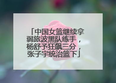 中国女篮继续拿弱旅波黑队练手，杨舒予狂飙三分，张子宇统治篮下