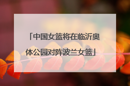 中国女篮将在临沂奥体公园对阵波兰女篮