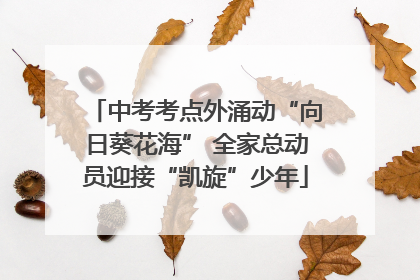 中考考点外涌动“向日葵花海” 全家总动员迎接“凯旋”少年