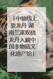中轴线上耍龙舟 湖南兰溪双桡龙舟入藏中国非物质文化遗产馆