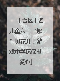 丰台区千名儿童六一“趣”见花开，游戏中学环保献爱心
