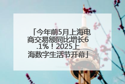 今年前5月上海电商交易额同比增长6.1%！2025上海数字生活节开幕