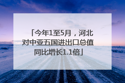 今年1至5月，河北对中亚五国进出口总值同比增长1.1倍