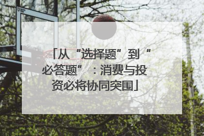 从“选择题”到“必答题”：消费与投资必将协同突围