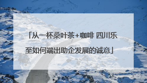 从一杯桑叶茶+咖啡 四川乐至如何端出助企发展的诚意
