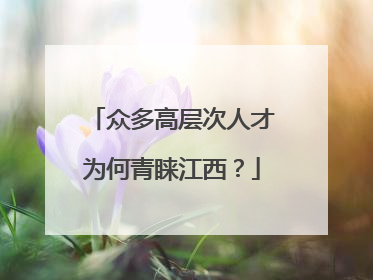 众多高层次人才为何青睐江西？