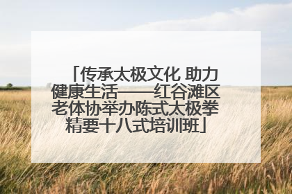 传承太极文化 助力健康生活——红谷滩区老体协举办陈式太极拳精要十八式培训班