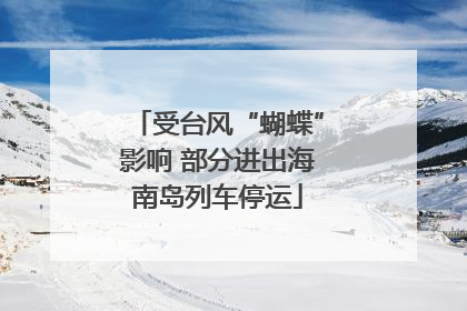 受台风“蝴蝶”影响 部分进出海南岛列车停运