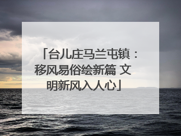 台儿庄马兰屯镇：移风易俗绘新篇 文明新风入人心