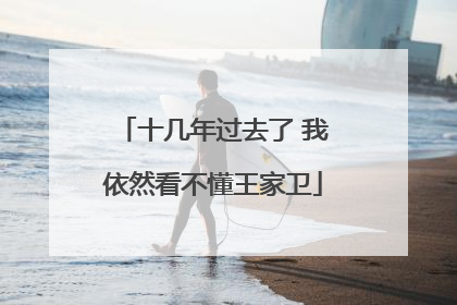 十几年过去了 我依然看不懂王家卫