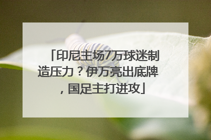 印尼主场7万球迷制造压力？伊万亮出底牌，国足主打进攻