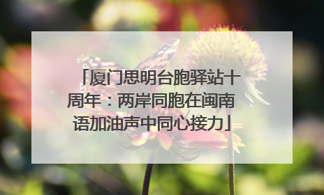 厦门思明台胞驿站十周年：两岸同胞在闽南语加油声中同心接力