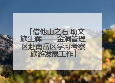 借他山之石 助文旅生辉——金洞管理区赴南岳区学习考察旅游发展工作