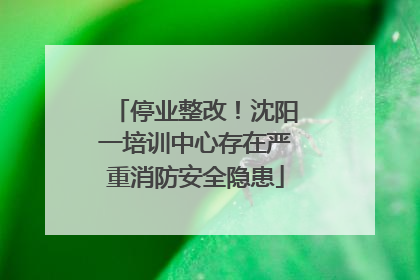 停业整改！沈阳一培训中心存在严重消防安全隐患