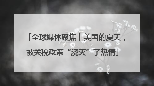 全球媒体聚焦｜美国的夏天，被关税政策“浇灭”了热情
