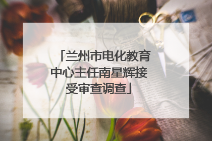 兰州市电化教育中心主任南星辉接受审查调查