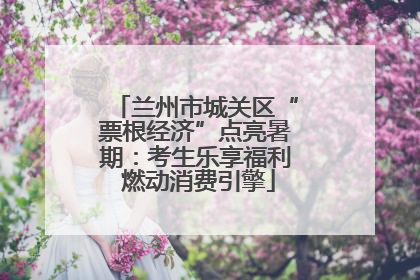 兰州市城关区“票根经济”点亮暑期：考生乐享福利 燃动消费引擎
