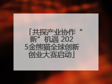 共探产业协作“新”机遇 2025金熊猫全球创新创业大赛启动