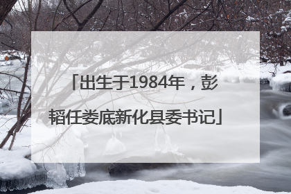 出生于1984年，彭韬任娄底新化县委书记