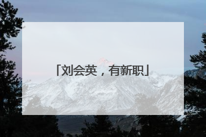 刘会英，有新职