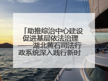 助推综治中心建设 促进基层依法治理——湖北黄石司法行政系统深入践行新时代枫桥经验