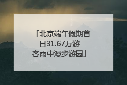 北京端午假期首日31.67万游客雨中漫步游园