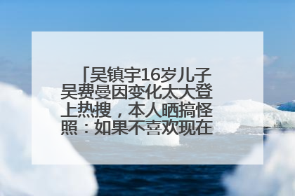 吴镇宇16岁儿子吴费曼因变化太大登上热搜，本人晒搞怪照：如果不喜欢现在的我可以离开