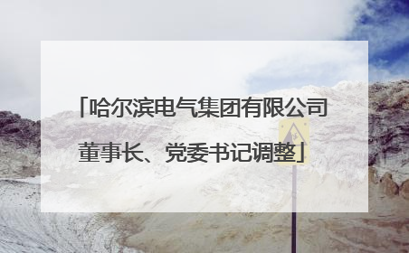 哈尔滨电气集团有限公司董事长、党委书记调整