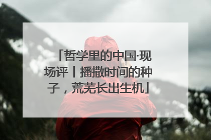 哲学里的中国·现场评丨播撒时间的种子，荒芜长出生机
