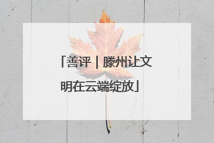 善评｜滕州让文明在云端绽放