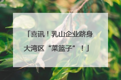 喜讯！乳山企业跻身大湾区“菜篮子”！