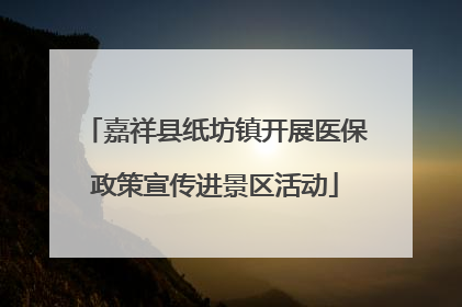 嘉祥县纸坊镇开展医保政策宣传进景区活动