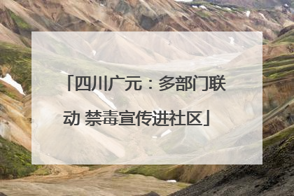 四川广元：多部门联动 禁毒宣传进社区