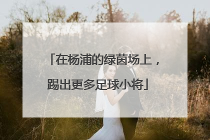 在杨浦的绿茵场上，踢出更多足球小将