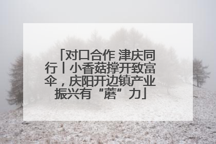 对口合作 津庆同行丨小香菇撑开致富伞，庆阳开边镇产业振兴有“蘑”力