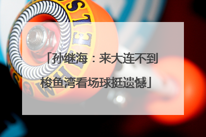 孙继海：来大连不到梭鱼湾看场球挺遗憾