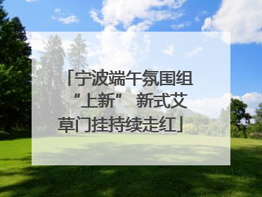 宁波端午氛围组“上新” 新式艾草门挂持续走红