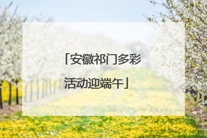安徽祁门多彩活动迎端午