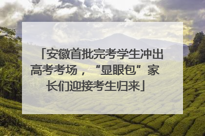 安徽首批完考学生冲出高考考场，“显眼包”家长们迎接考生归来