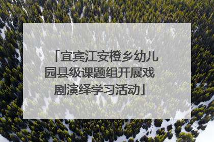 宜宾江安橙乡幼儿园县级课题组开展戏剧演绎学习活动