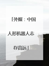 外媒：中国人形机器人志存高远