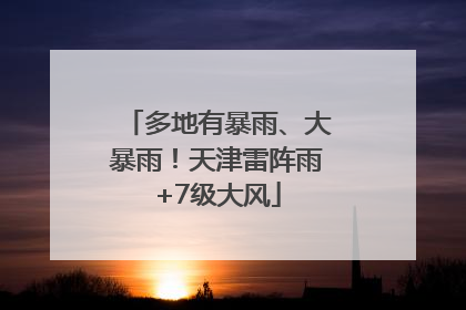 多地有暴雨、大暴雨！天津雷阵雨+7级大风