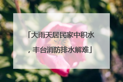 大雨天居民家中积水，丰台消防排水解难