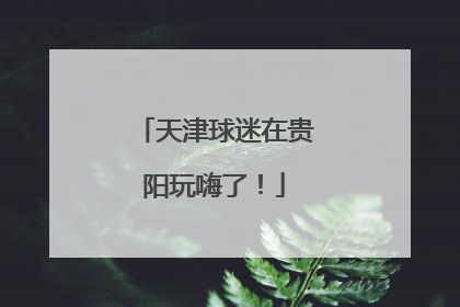 天津球迷在贵阳玩嗨了！