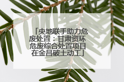 央地联手助力危废处置：甘肃资环危废综合处置项目在金昌破土动工