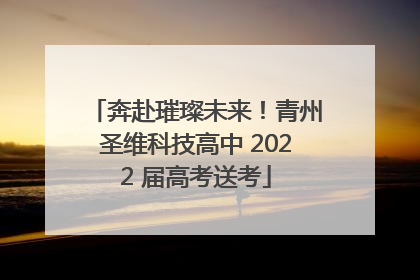 奔赴璀璨未来！青州圣维科技高中 2022 届高考送考