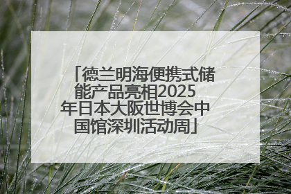 德兰明海便携式储能产品亮相2025年日本大阪世博会中国馆深圳活动周