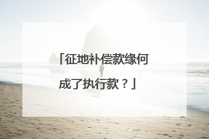 征地补偿款缘何成了执行款？