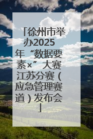 徐州市举办2025年“数据要素×”大赛江苏分赛（应急管理赛道）发布会