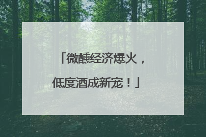 微醺经济爆火，低度酒成新宠！